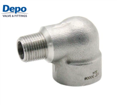 Cotovelo de rua fêmea/masculino de alta pressão 3000LB NPT 90 graus técnicas forjadas cotovelo de rua rosqueado